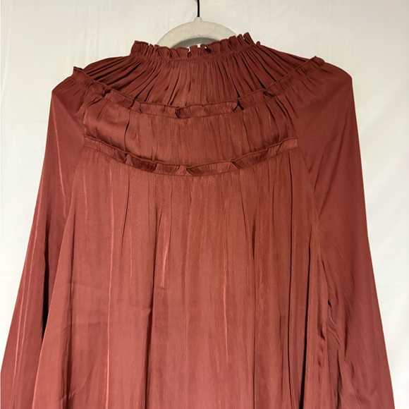 Evereve Rust Ruffle Blouse - Picture 8 of 12